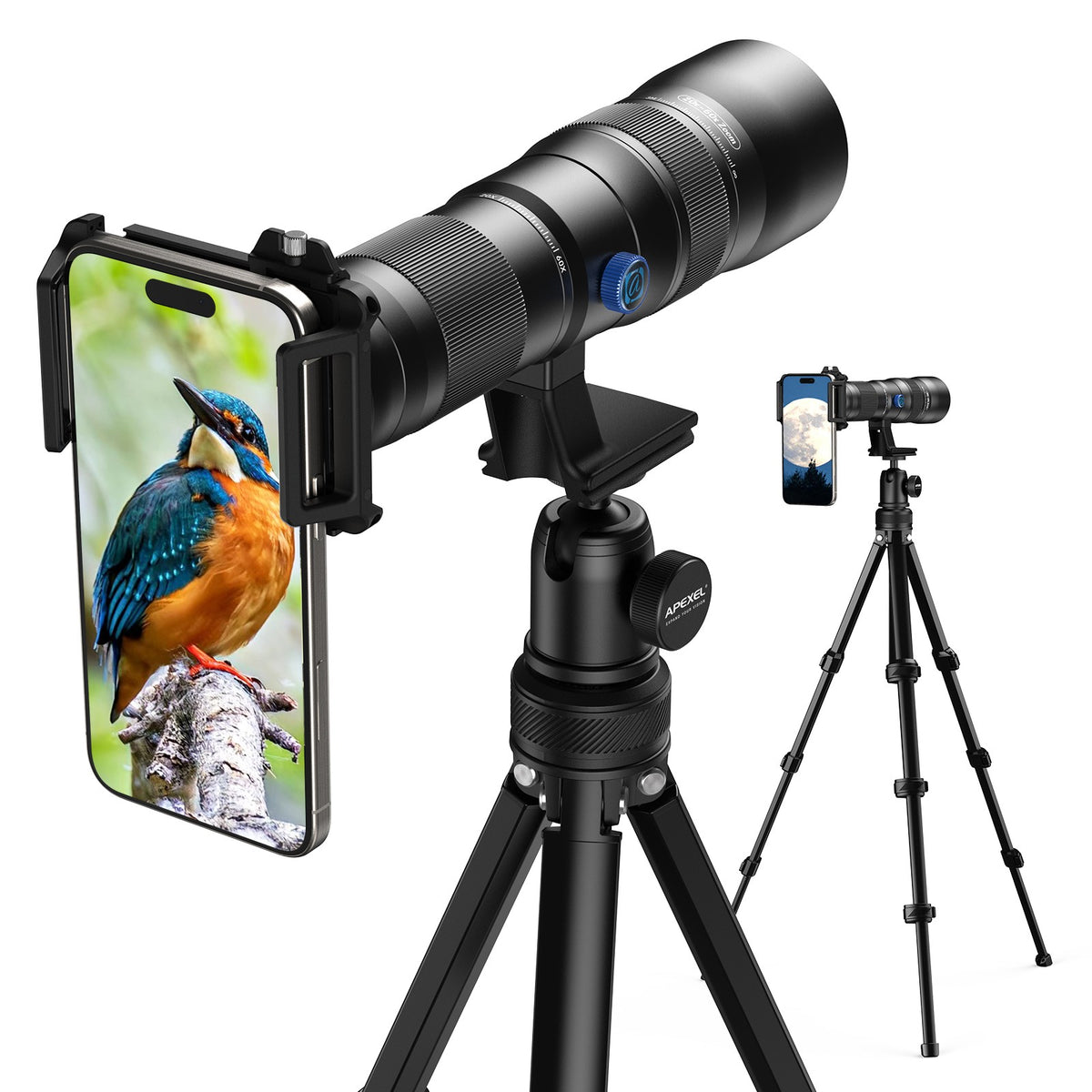 APEXEL Telecular 20–60x professionelt kompakt zoomobjektiv til smartphones