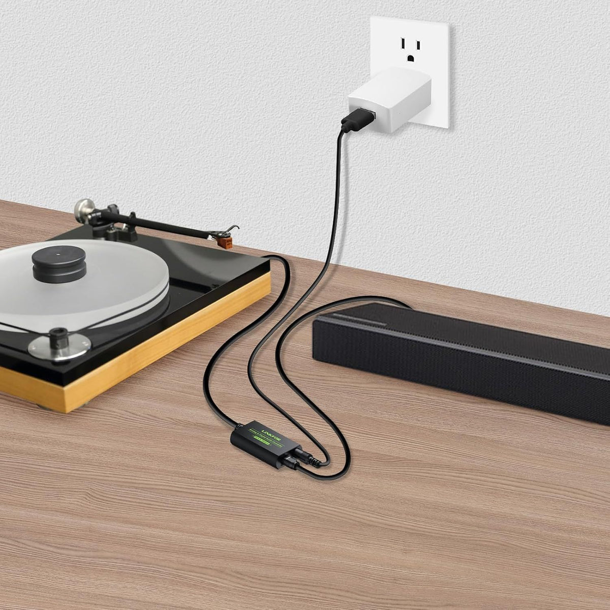 NÖRDIC Analog til digital lydkonverter RCA til digital Toslink SPDIF optisk med optisk kabel
