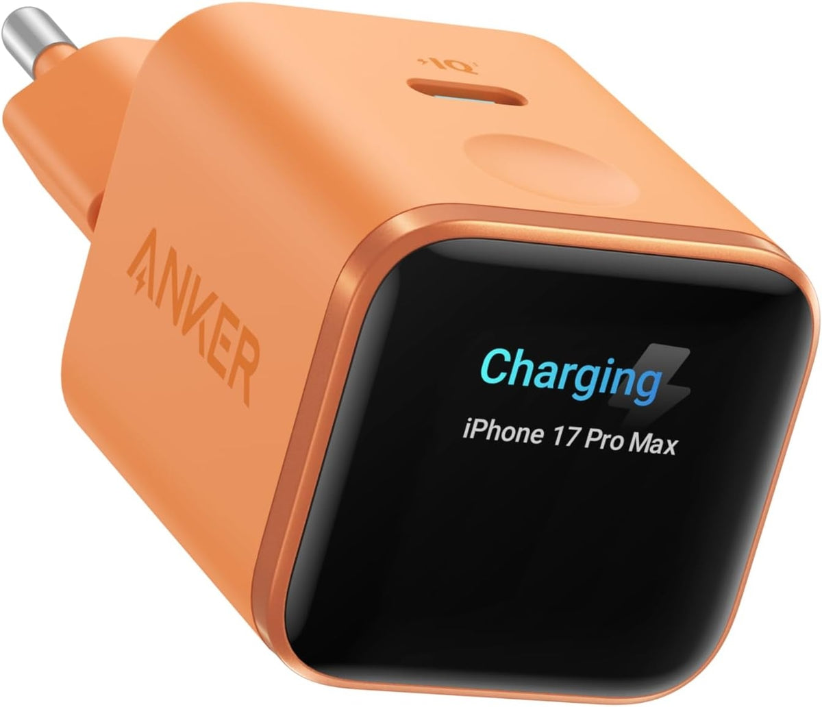 Anker Nano 45W Smart Display USB-C-oplader 45W, Orange