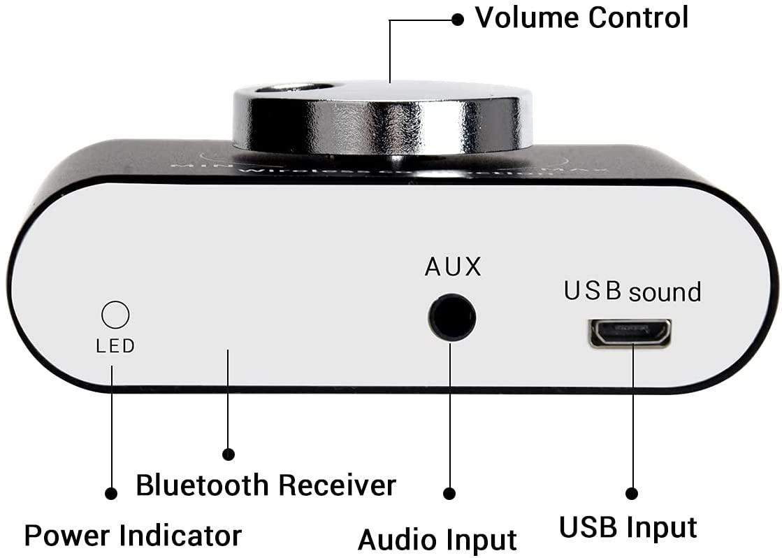 Bluetooth 5.0 stereo digital audio-forstærker 2x30W AUX / USB / BT