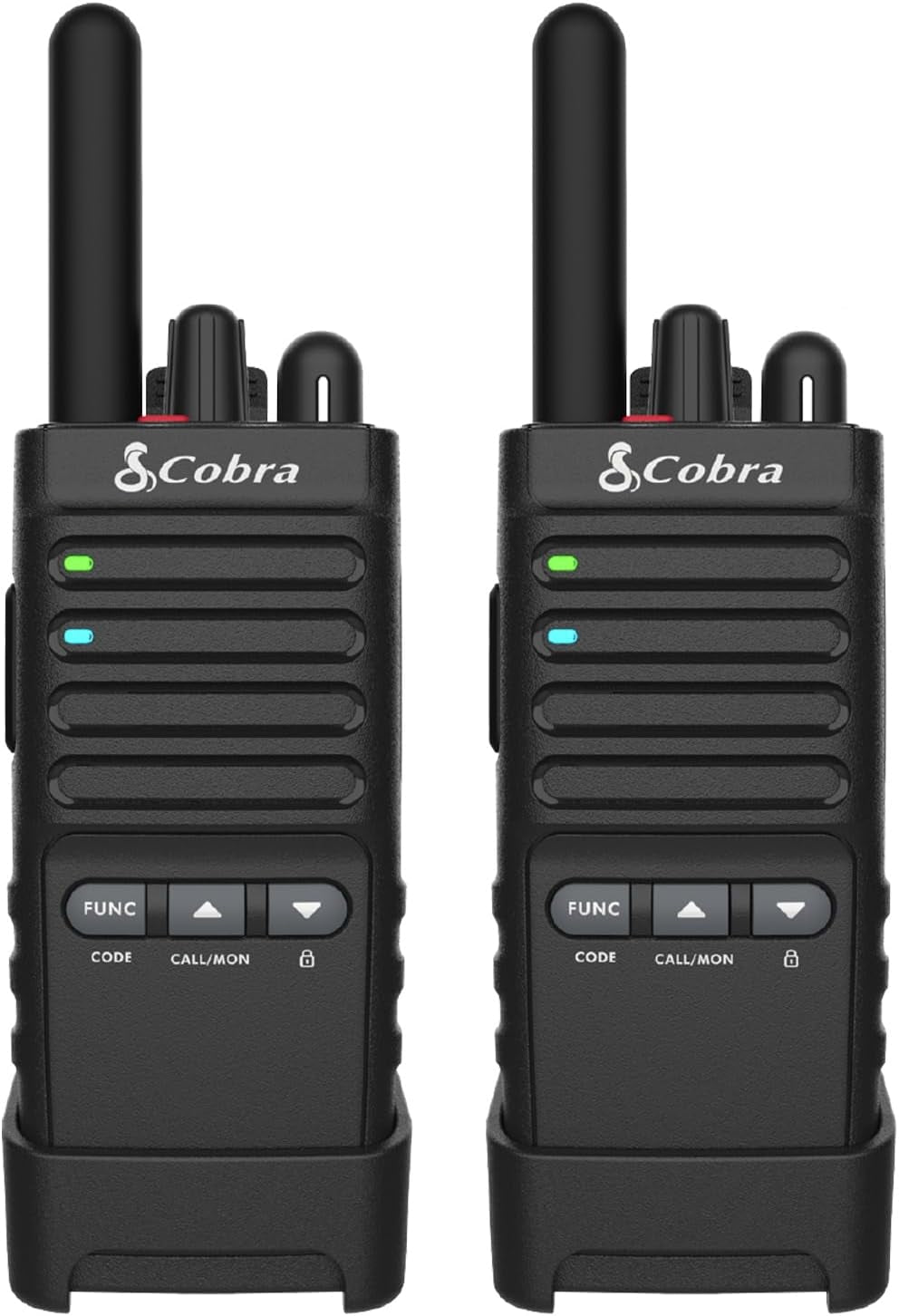 Cobra PX650 Professional Walkie Talkies 2-Pack Rechargeable PMR446 Dustproof and Splash Proof (IP54) 12km range 16 channels