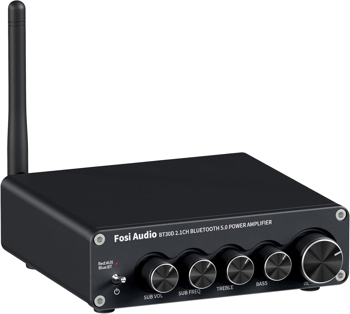 Fosi Audio BT30D Bluetooth 5.0 Stereo Audio Modtager Forstærker 2.1 Kanal Hi-Fi Klasse D Integreret Amp 2X50 Watt