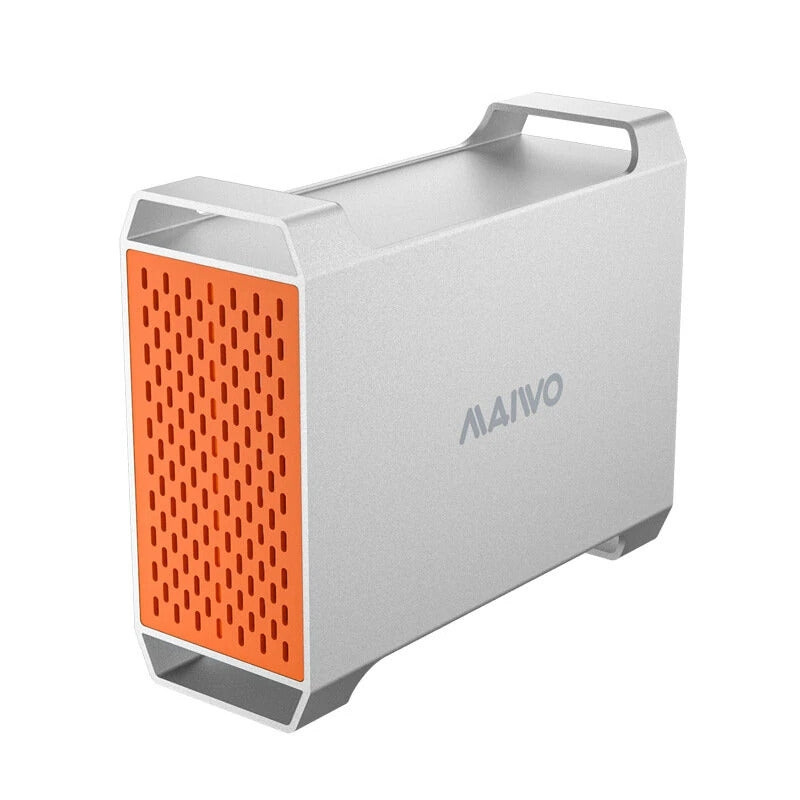Maiwo K35282CG1 2-bay SATA RAID kabinet til 3,5" HDD, lynhurtig 5Gbps, RAID 1/0/JBOD, 2x30TB