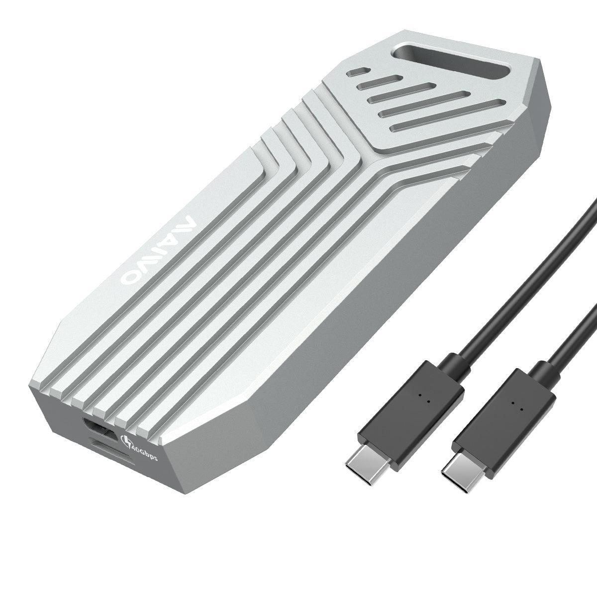 Maiwo K1695 USB4.0 NVMe eksternt kabinet 8TB M og B&M nøgle 2280