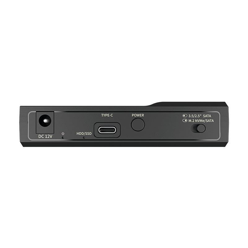 Maiwo K10635P2 USB-C adapter til NVMe/SATA M.2 SSD og 2.5"/3.5" SATA HDD USB-C 3.2 10Gbps