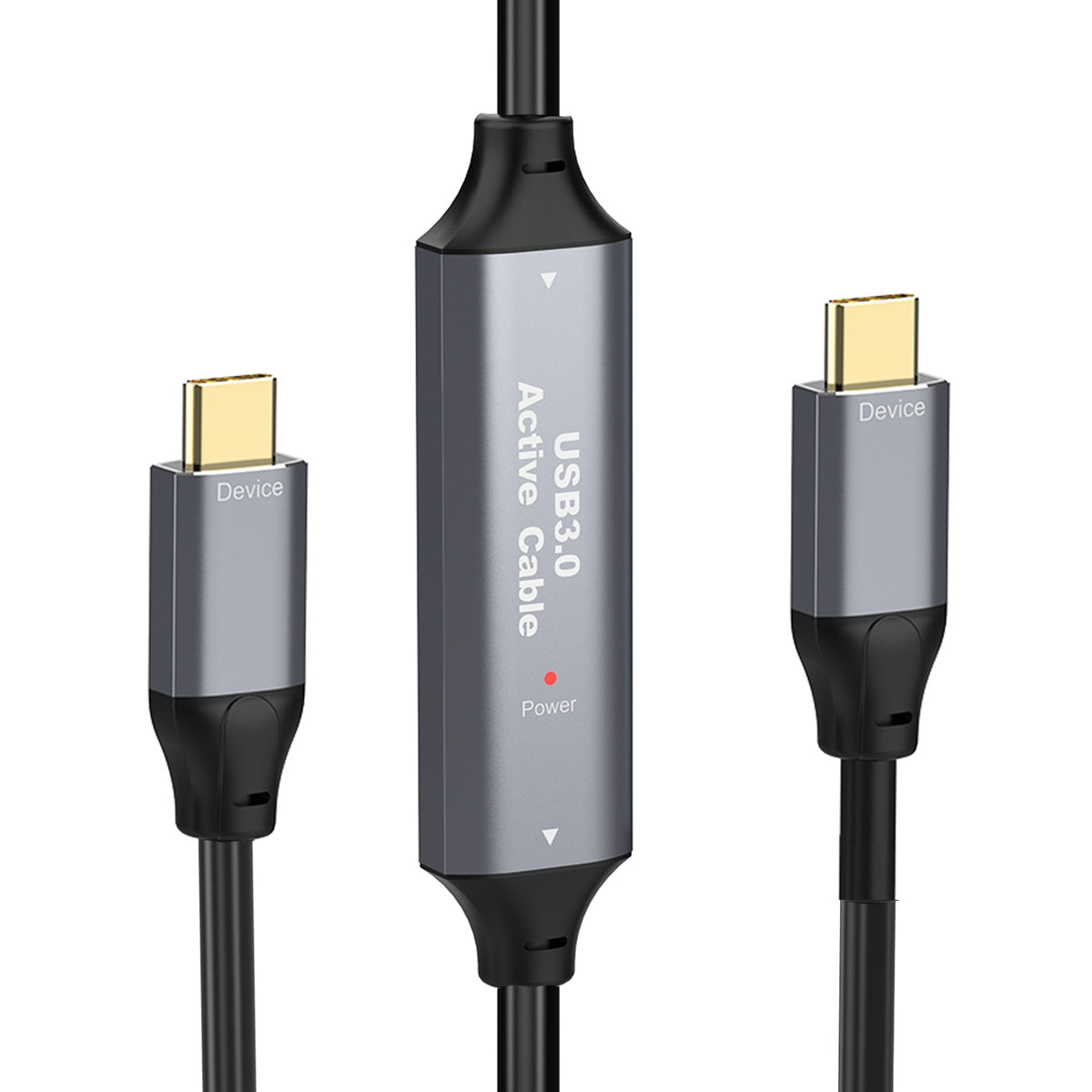 NÖRDIC 10m Aktiv USB 3.0 C til C-kabel, 5Gbps Super Speed USB-kabel