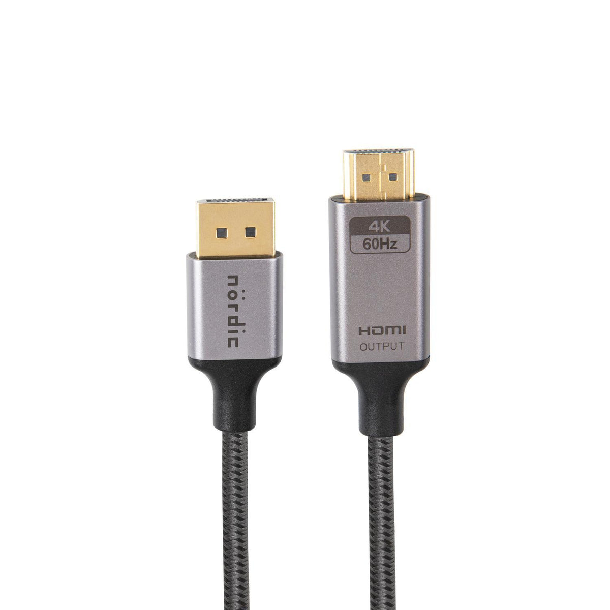 NÖRDIC 3m Displayport til HDMI 4K60Hz Dynamic HDR 18Gbps