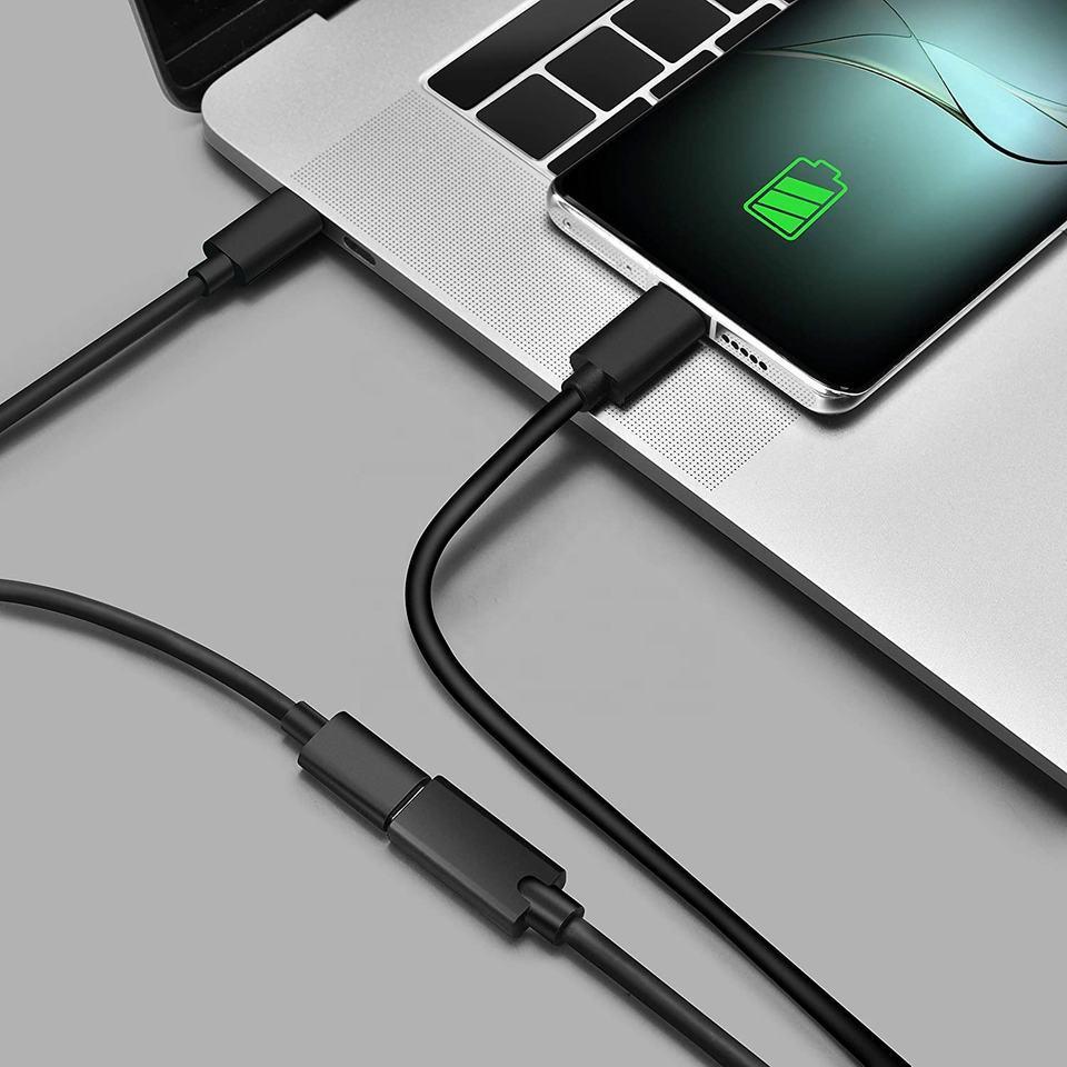 NÖRDIC 3m USB2.0 USB-C ha til C ho forlængerkabel 2,4A 480Mbps 12W