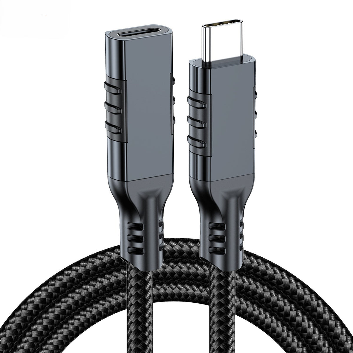 NÖRDIC 3m USB3.2 Gen2 20Gbps USB-C til C nylonflettet forlænger kabel med Power Delivery 240W 4K60Hz