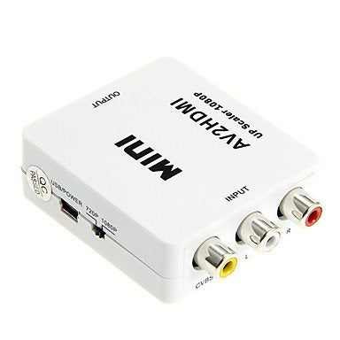 NÖRDIC 3xRCA CVBS Composite til HDMI adapter Støtte til 1080p ved 60Hz, PAL og NTSC