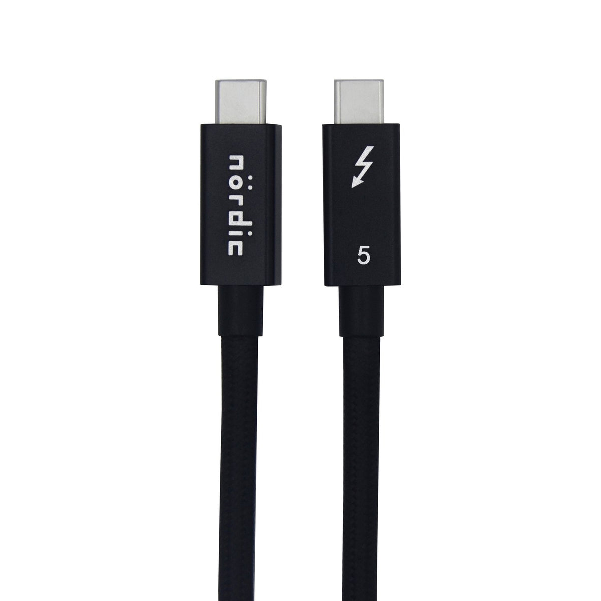 NÖRDIC 50cm Thunderbolt 5 kabel 80Gbps dataoverførsel 240W opladning 120Gbps båndbredde 16K60Hz 8K60Hz 4K540Hz