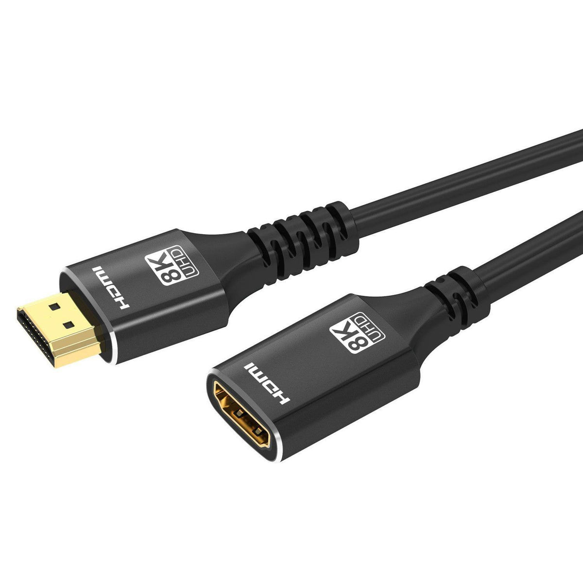 NÖRDIC HDMI forlængerkabel 1m 8K60Hz 4K144 HDMI 2.1 48Gbps Ultra High Speed HDMI