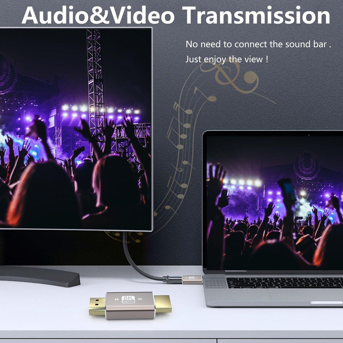 NÖRDIC HDMI kønsskifter adapter han til han 8K60Hz 4K120Hz 48Gbps