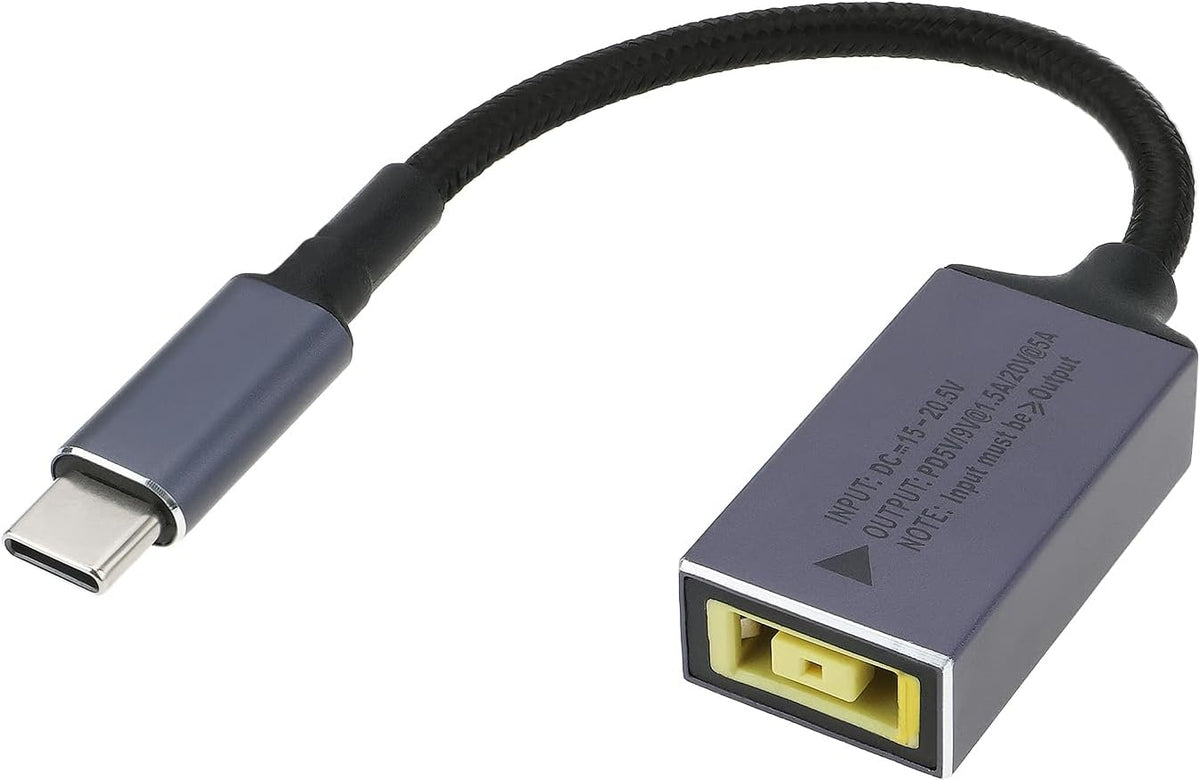 NÖRDIC Lenovo Square Yellow til USB-C adapter 17cm 100W