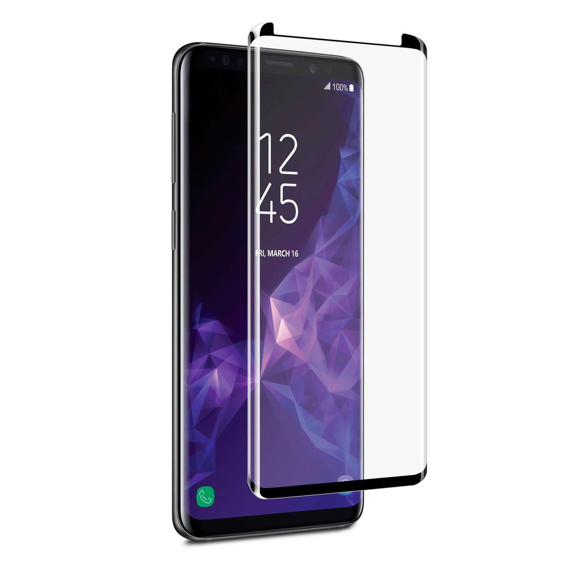 NÖRDIC SKS-105 beskyttelses film til Samsung Galxy S9 Max 3D buet glas hærdet glas 9H