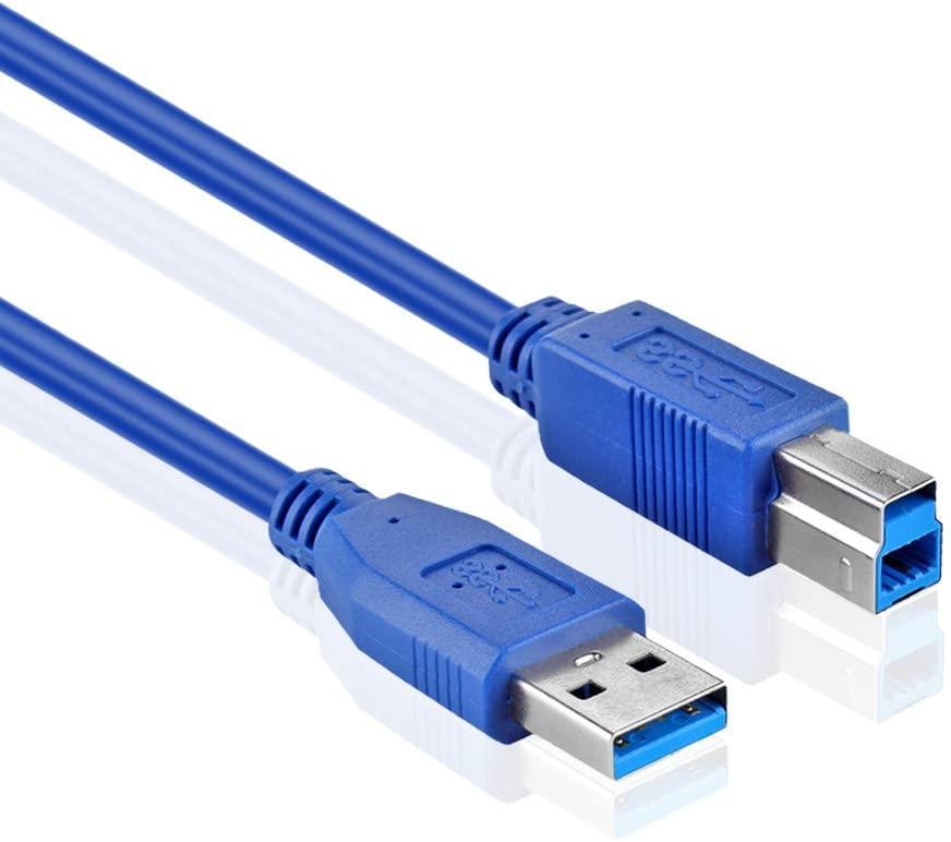NÖRDIC USB 3.1-kabel USB A til USB B 1.8m Blå USB-printer-kabel