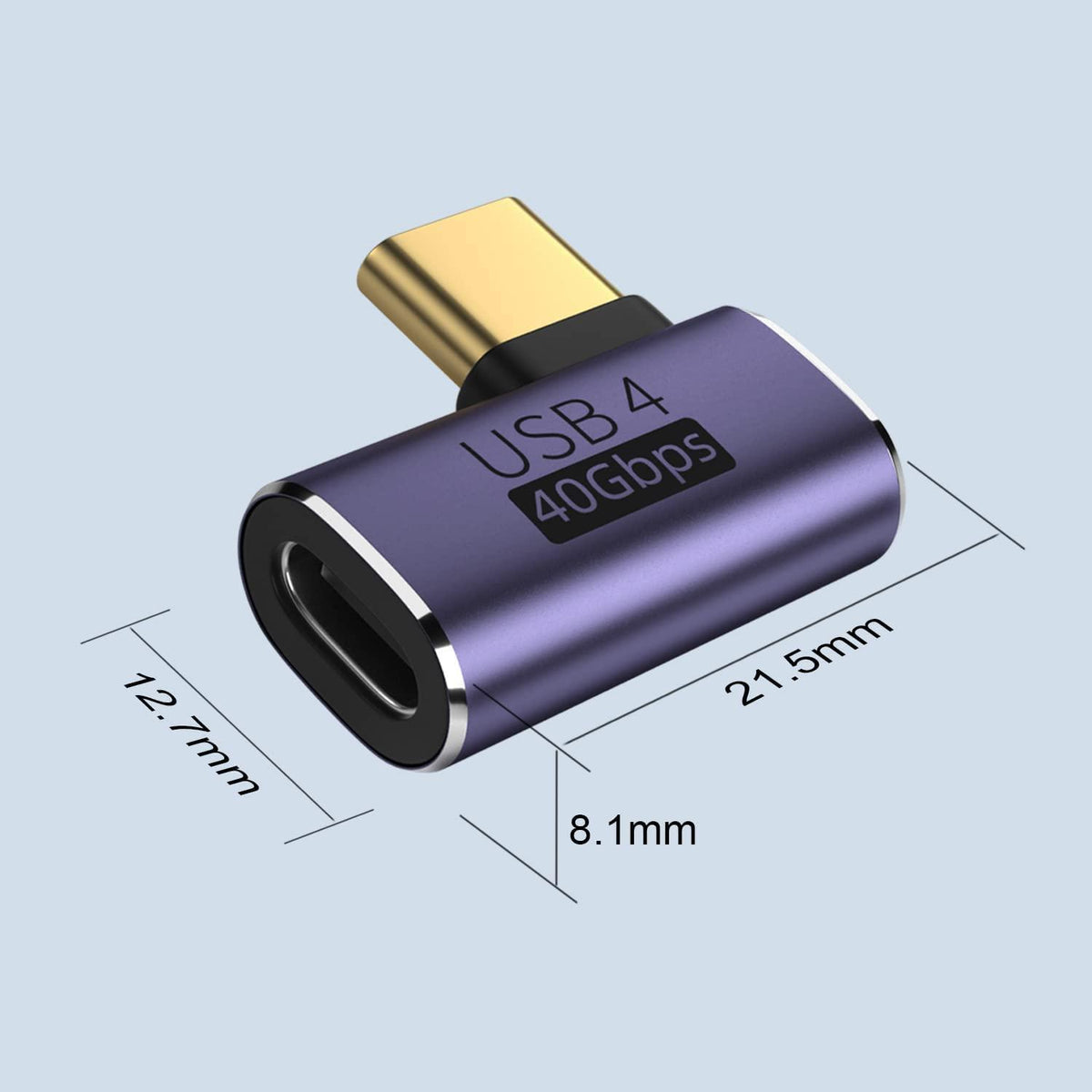 NÖRDIC USB4 vinklet adapter han til hun 40G 8K30Hz PD100W
