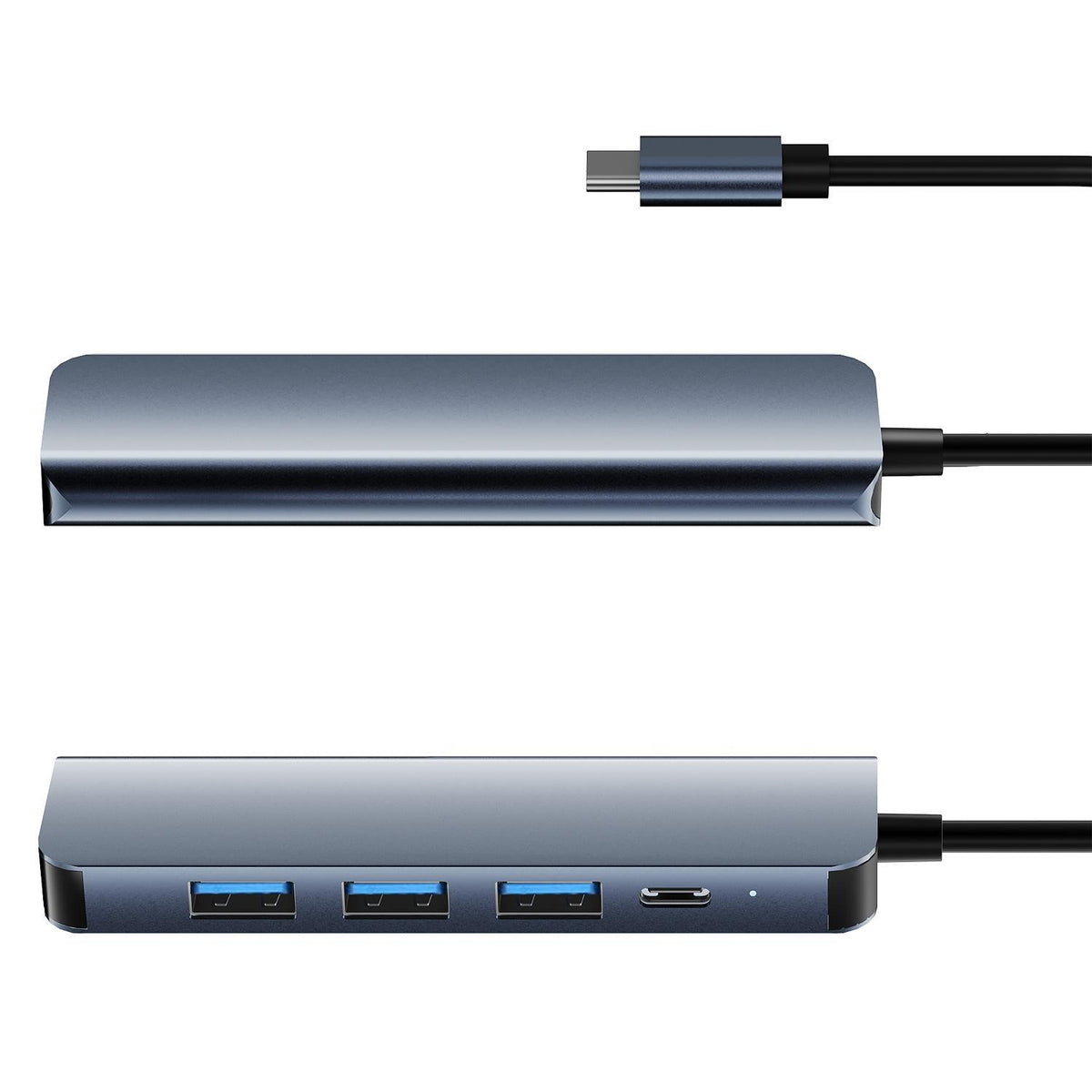 NÖRDIC USB-C 5-ports Hub 3xUSB-A 2.0, 1xUSB-A 3.1 og 1xUSB-C PD100W