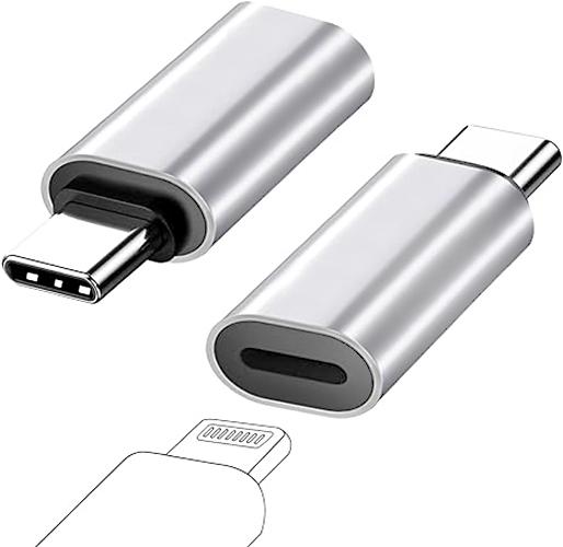 NÖRDIC USBC C mandlig Lightning ho (Non MFI) adapter sølv