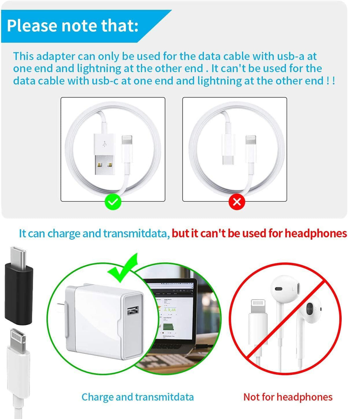 NÖRDIC USBC C mandlig Lightning ho (Non MFI) adapter sølv
