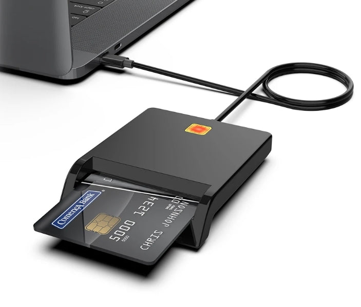 NÖRDIC USB-C Smartkort og SIM-kortlæser ISO7816 ID-kort EMV Kreditkort