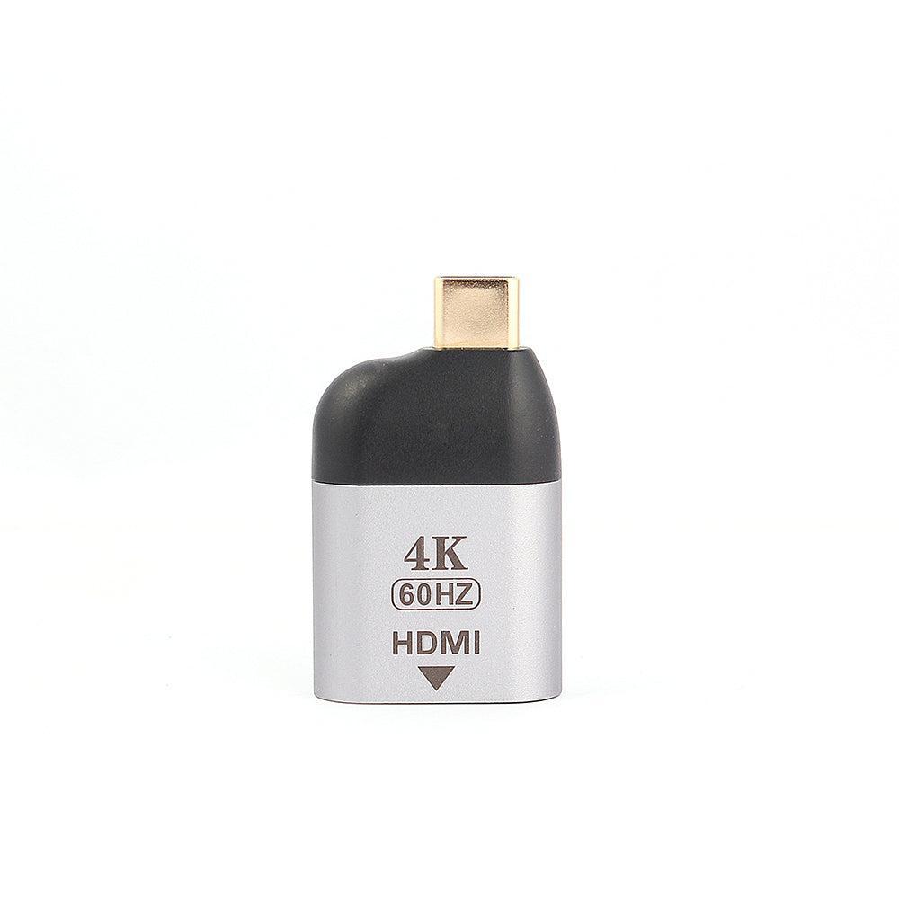 NÖRDIC USBC til HDMI2.0 adapter 4K 60Hz støtte HDCP1.4 og 2,2 plads grå aluminium