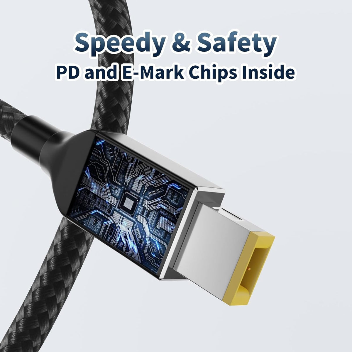 NÖRDIC USB-C til Lenovo Yellow Square-kabel 135W 2m