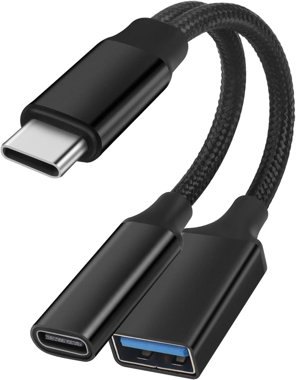 NÖRDIC USB-C til USB-A og USB-C PD60W opladeradapter 13 cm