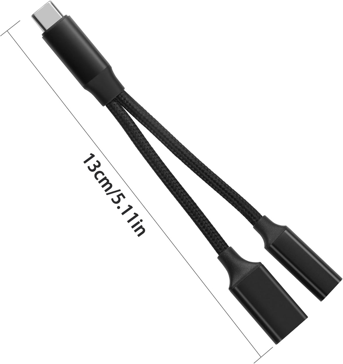 NÖRDIC USB-C til USB-A og USB-C PD60W opladeradapter 13 cm