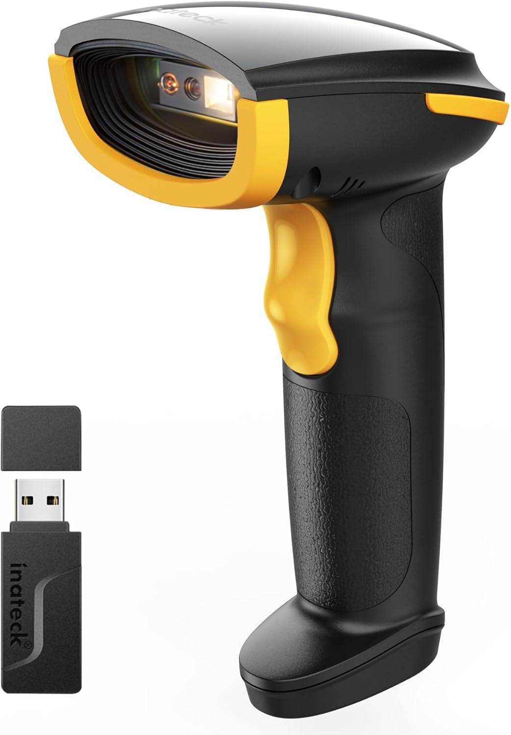 2D QR Stregkodescanner, Trådløs, 2600mAh batteri, Plug and Play