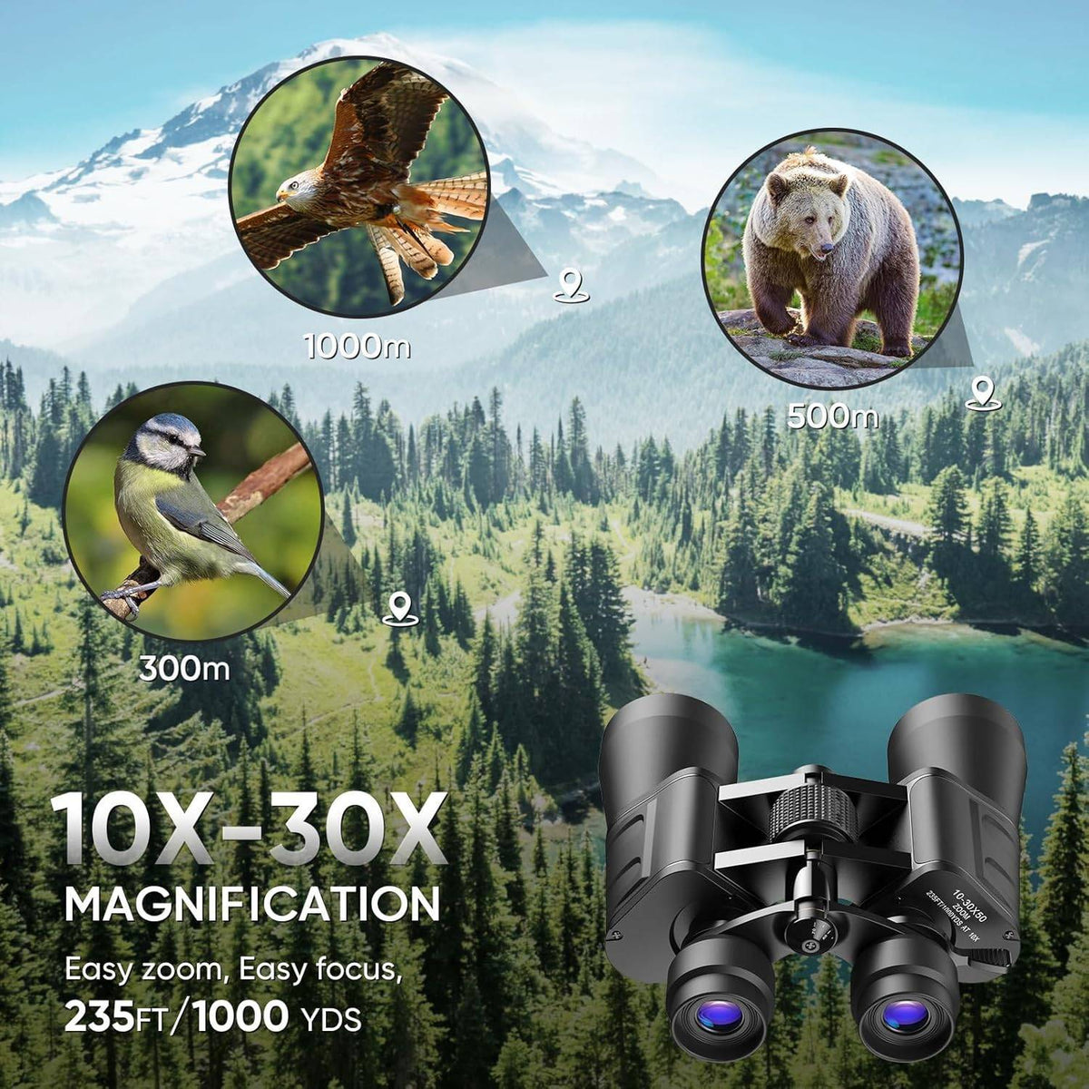 APEXEL 10-30X50 HD Kikkert