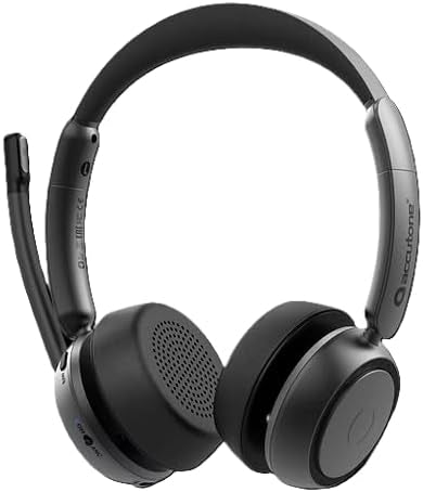 Accutone Sonar 85 Bluetooth trådløst headset med mikrofon, Bluetooth-headset med aktiv støjreduktion