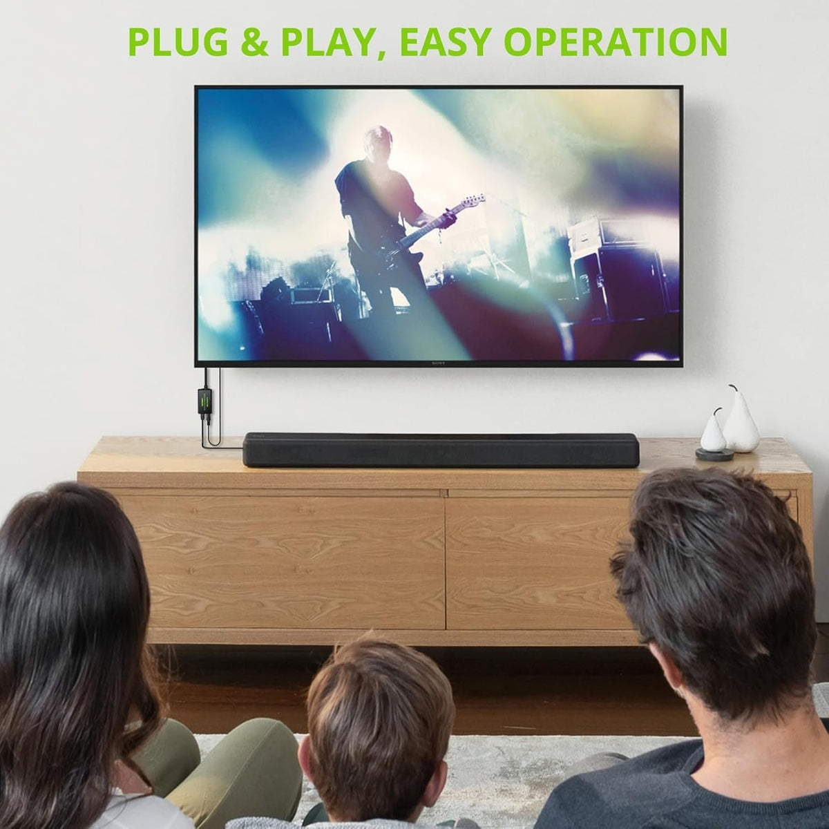 NÖRDIC Analog til digital lydkonverter RCA til digital Toslink SPDIF optisk med optisk kabel