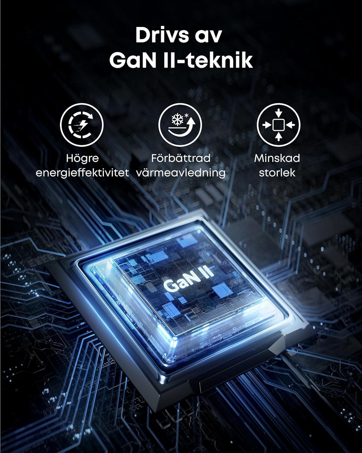 Anker Nano II 65W USB-C Oplader med hurtig opladning og GaN II-teknologi