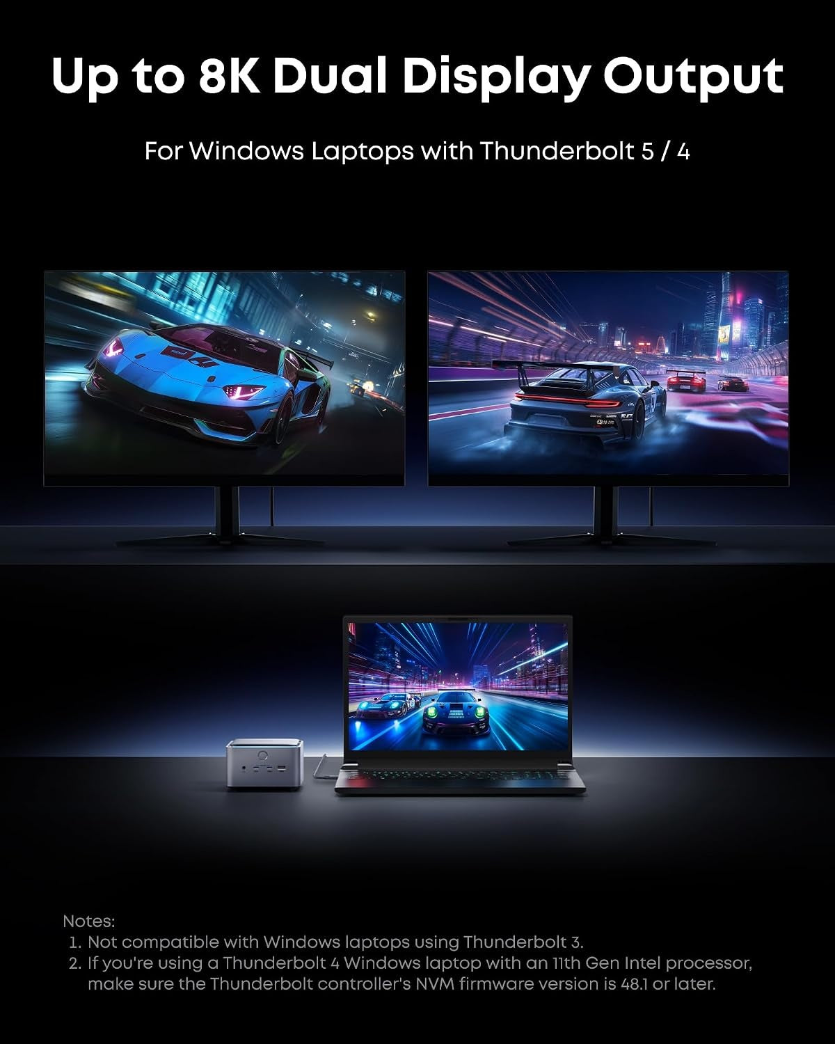 Anker Prime Thunderbolt 5-dockingstation, 8K@60Hz/6K/4K, 120Gbps, 14 porte + 140W opladning til Thunderbolt 5/4-laptops