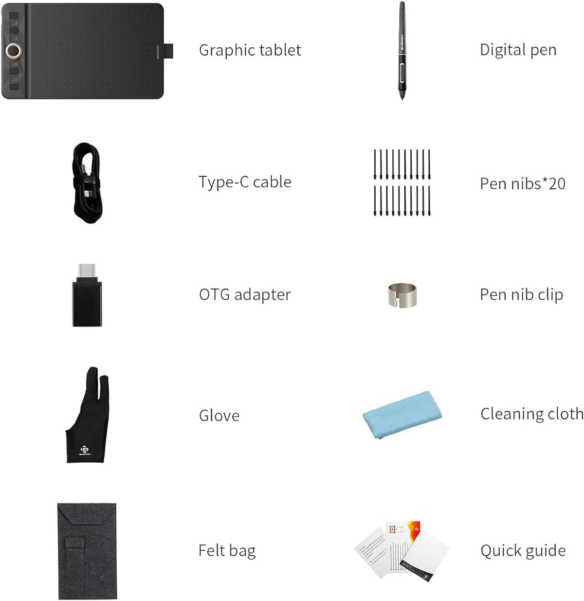 GAOMON WH851 Bluetooth-tegneplade med 8 knapper