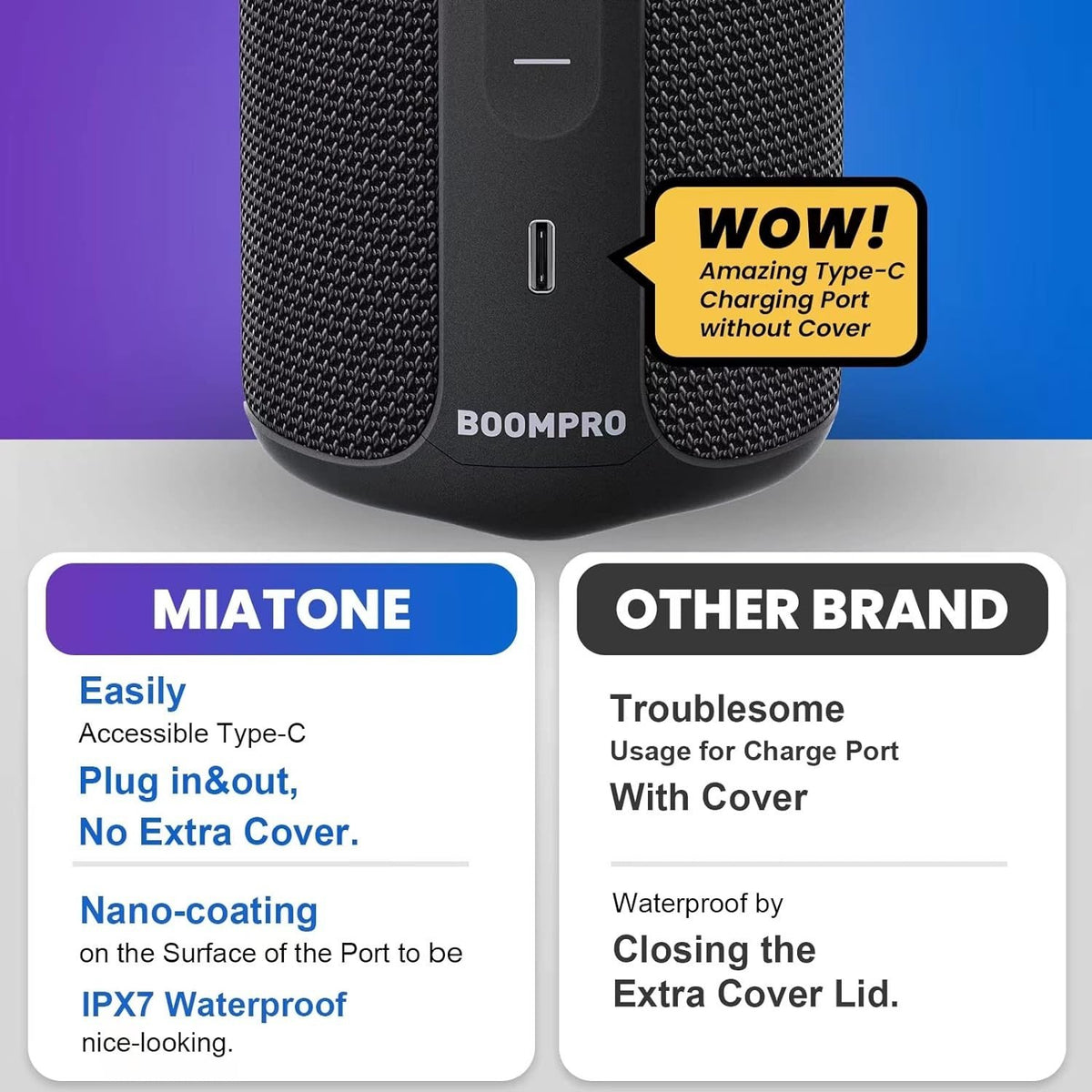 Bluetooth-højttaler 36W bærbar højttaler med stereolydbase, Bluetooth 5.3 trådløs IP7x vandtæt højttaler