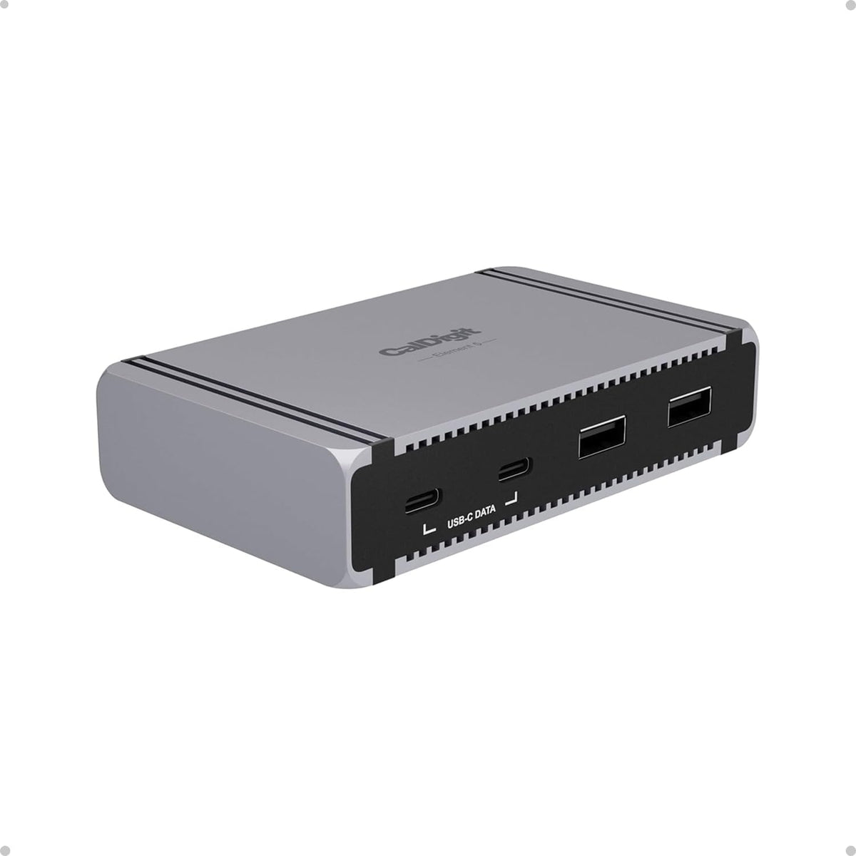 CalDigit E5 Thunderbolt 5 Element 5 Hub 9-porte 4x Thunderbolt 5/USB4 v2-porte 3x USB-A & 2x USB-C 10G, Single 8K, Dual 6K/8K, Dual 4K@240Hz, 90W