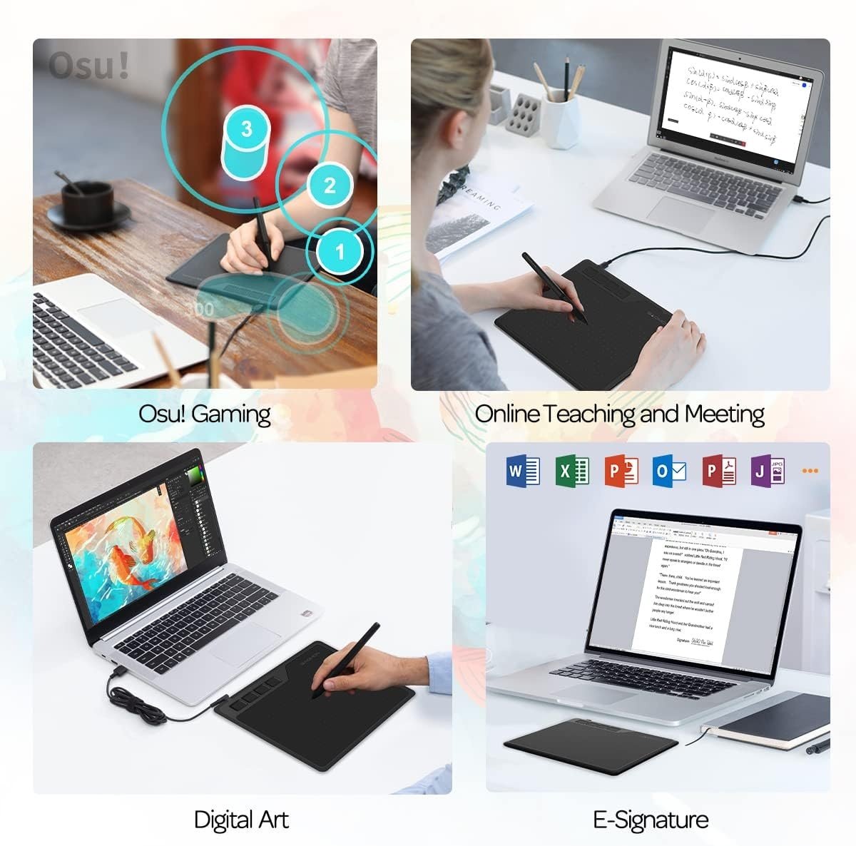 Digital Drawing Board 16,5x10cm med pen Windows Mac Android Chrome