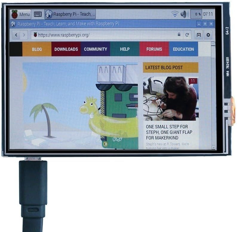 Display 3.5 Inch TFT LCD Touch Screen Monitor 480 x 320 for Raspberry Pi with All Data and Touch Pen SPI Interface