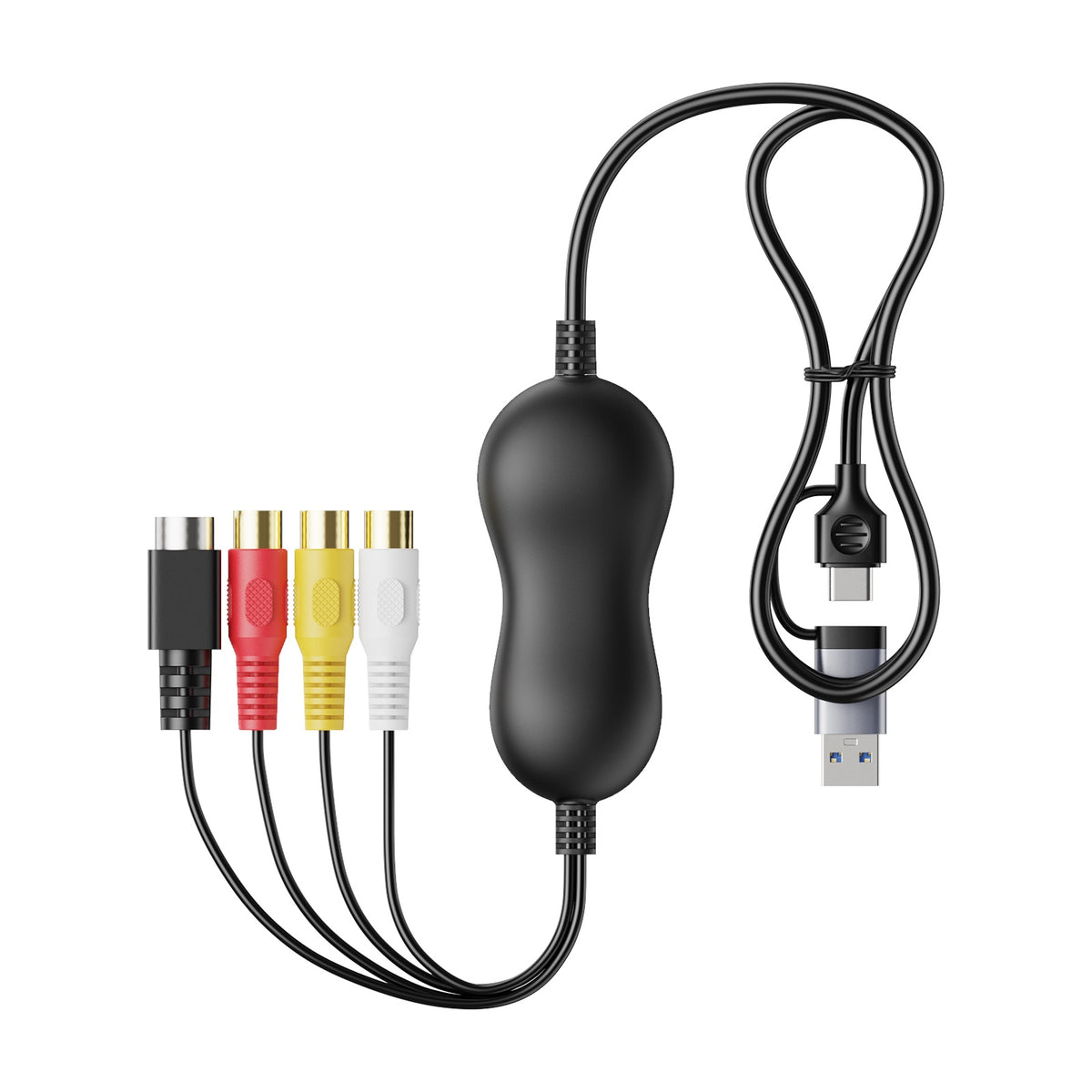 Ezcap USB2.0 UVC analog-til-digital videooptagelse USB-A og USB-C
