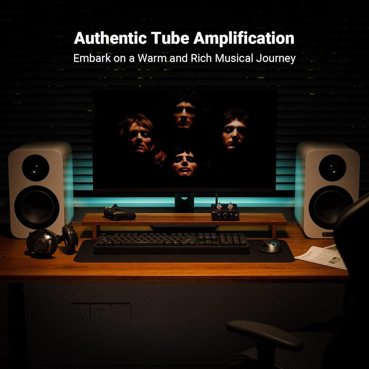 Fosi Audio P3 Tube Preamp Hovedtelefonforstærker Bluetooth aptX LL HD Bas