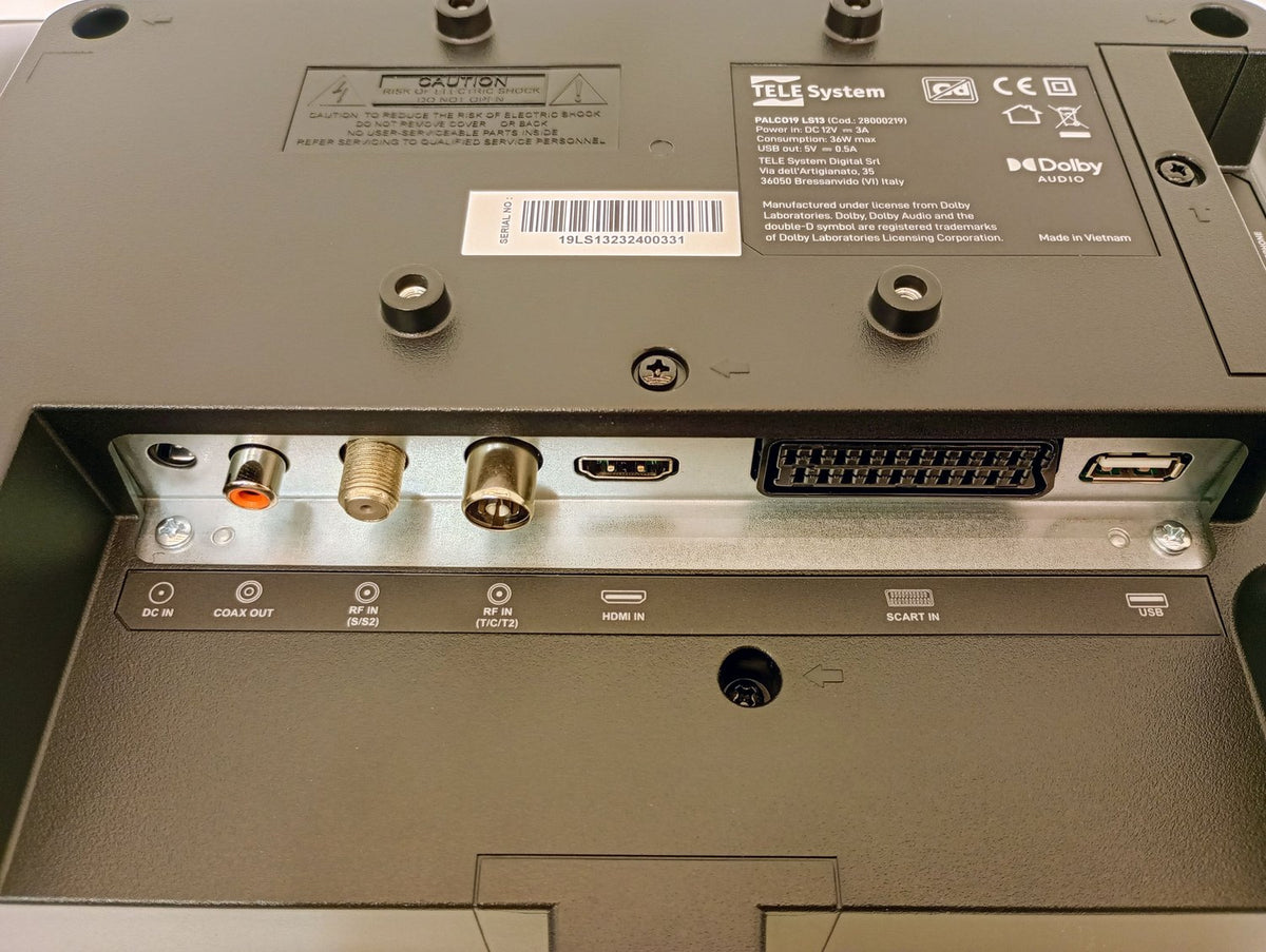 Full HD TV 19 tommer 12V DC 100-240V til båd, campingvogn, autocamper DVB-T2 DVB-S2 VESA 75x75 PALCO 19LS13