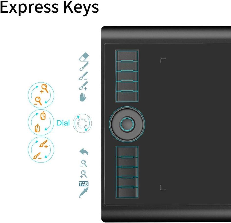 GAOMON M10K Version Pen Tablet - 25,4 x 16,9 cm grafisk tablet med 8192 trykfølsomhedsniveauer