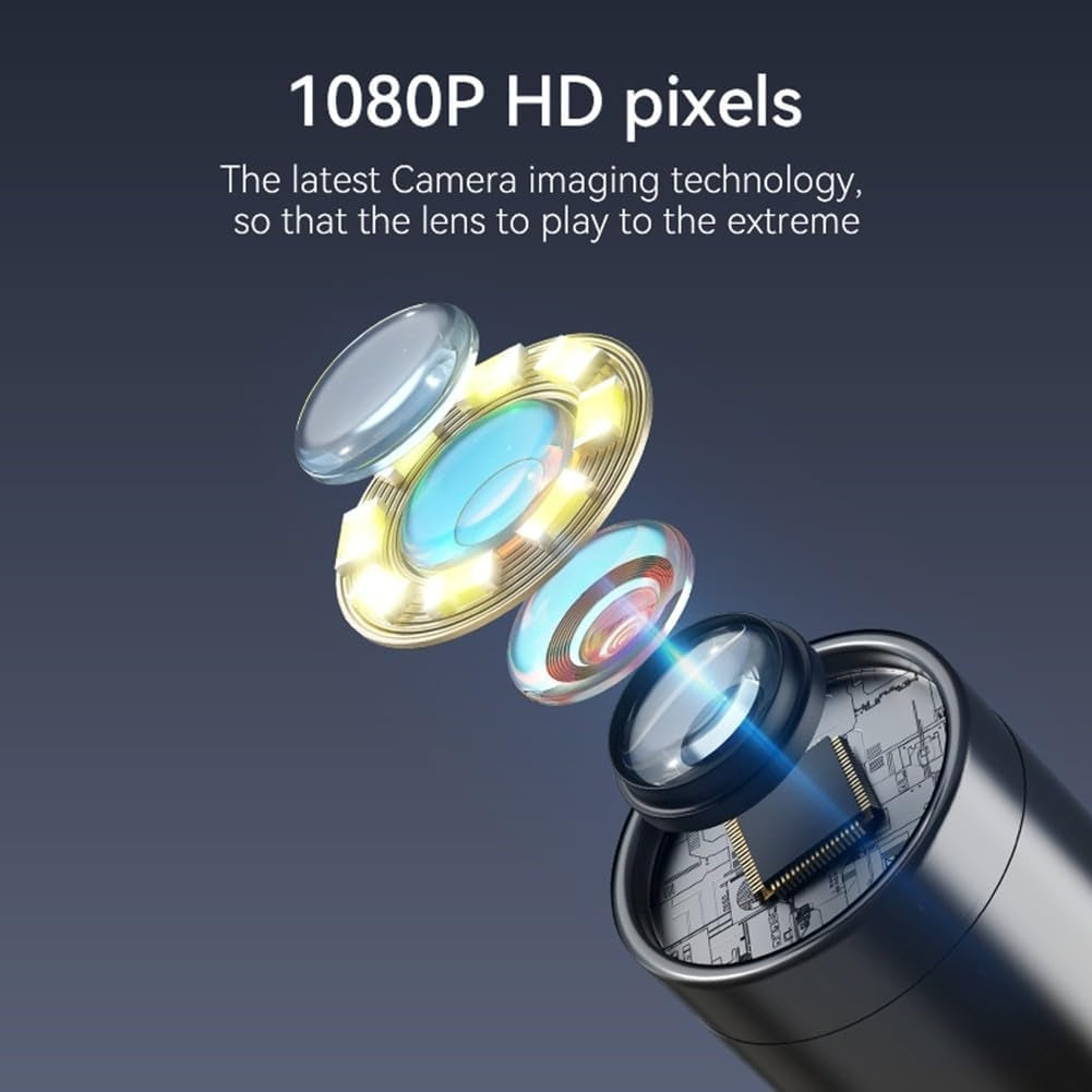 NÖRDIC 10m Endoskopkamera med dobbeltkamera, 4,3" IPS digital skærm, 1080P HD-kamera med 8 LED-lys, IP67 vandtæt inspektionskamera