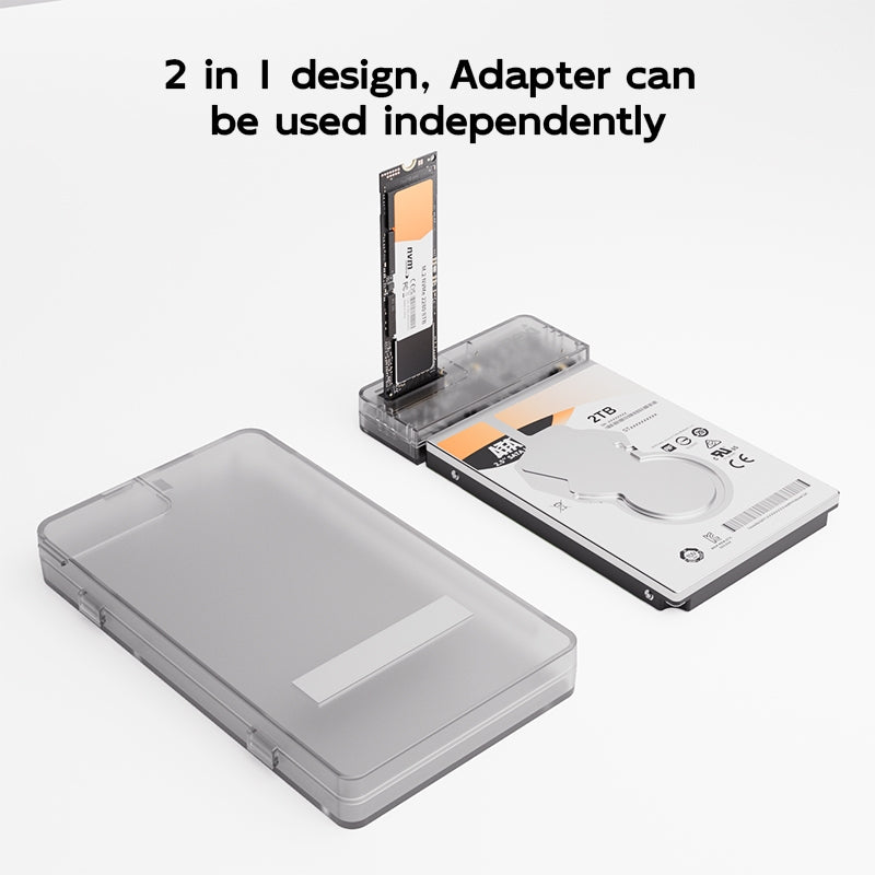 Maiwo K2578P2 2,5" SATA HDD, SSD & M.2 NVMe kabinet 10Gbps
