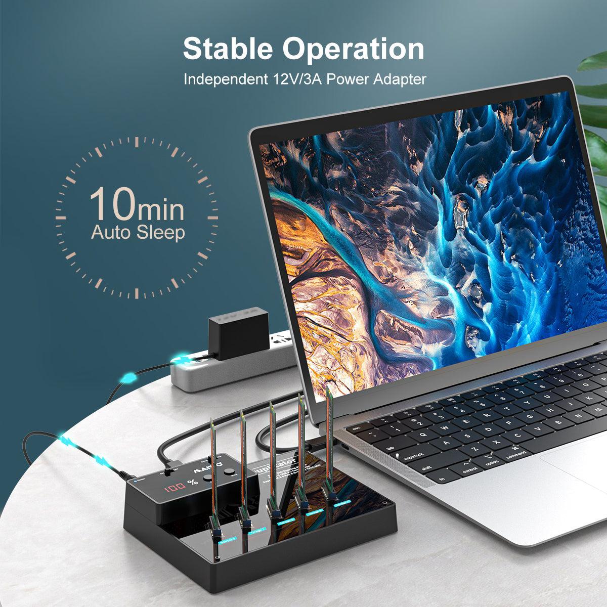 Maiwo K3015M5 SATA M.2 SSD Klon docking 1 til 4 B&M Key 5Gbps
