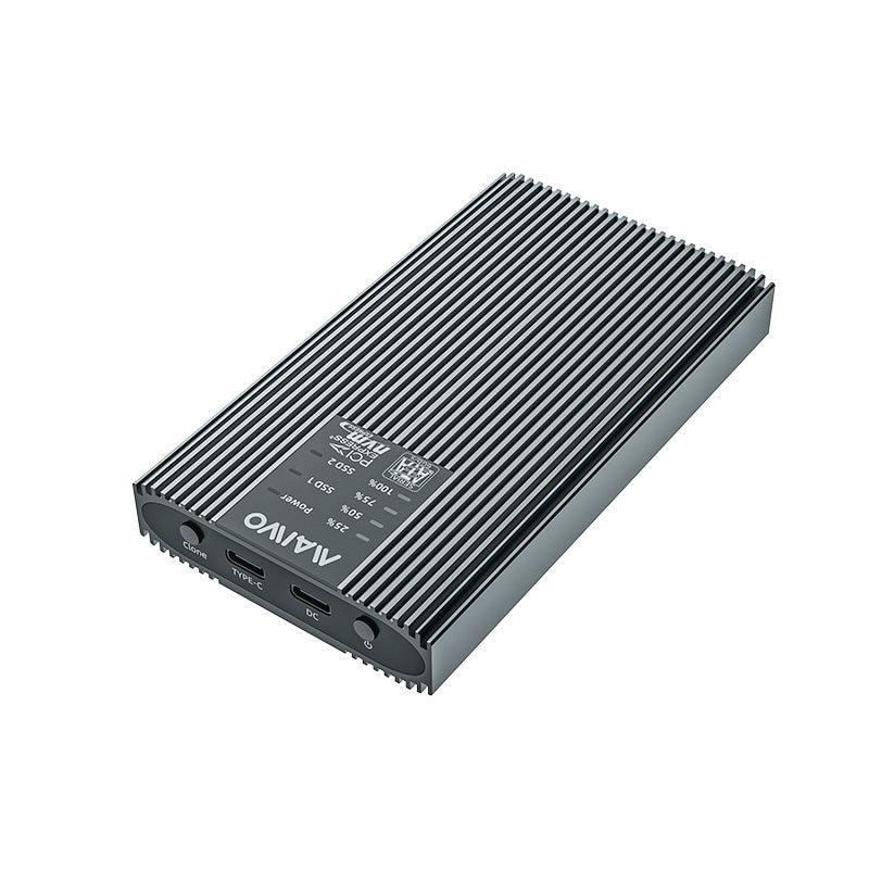 Maiwo K2022CL Ekstern HDD-klonkabinet M.2 SATA og NVMe SSD USB3.2 10 Gbps 1:1 HDD-klon