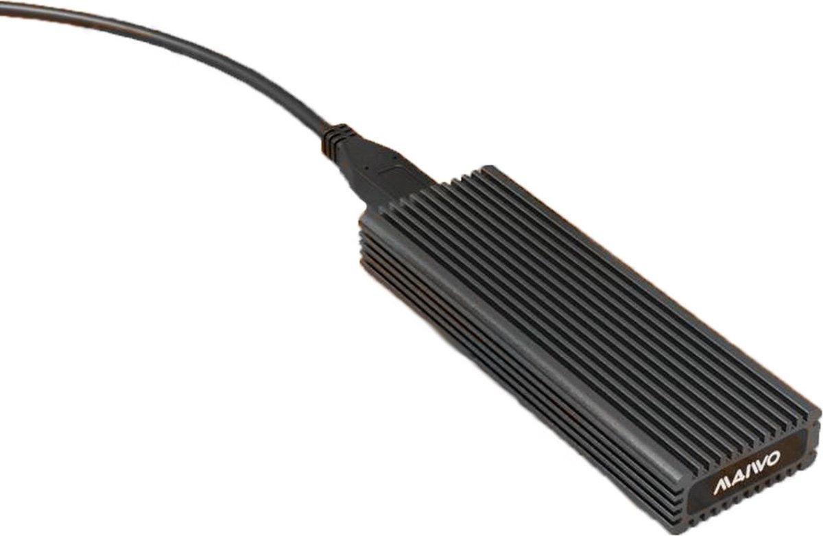 Maiwo K1687S Aluminium M.2 SATA SSD til USB C GEN2 10Gbps kabinetter ekstern storage B-tasten og B & M Key Support UASP, TRIM og 6Gbps SATAII