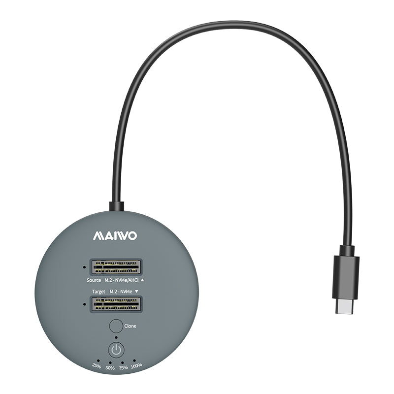 Maiwo K3026AN USB3.2 NVMe M.2 SSD-klonings-dockingstation